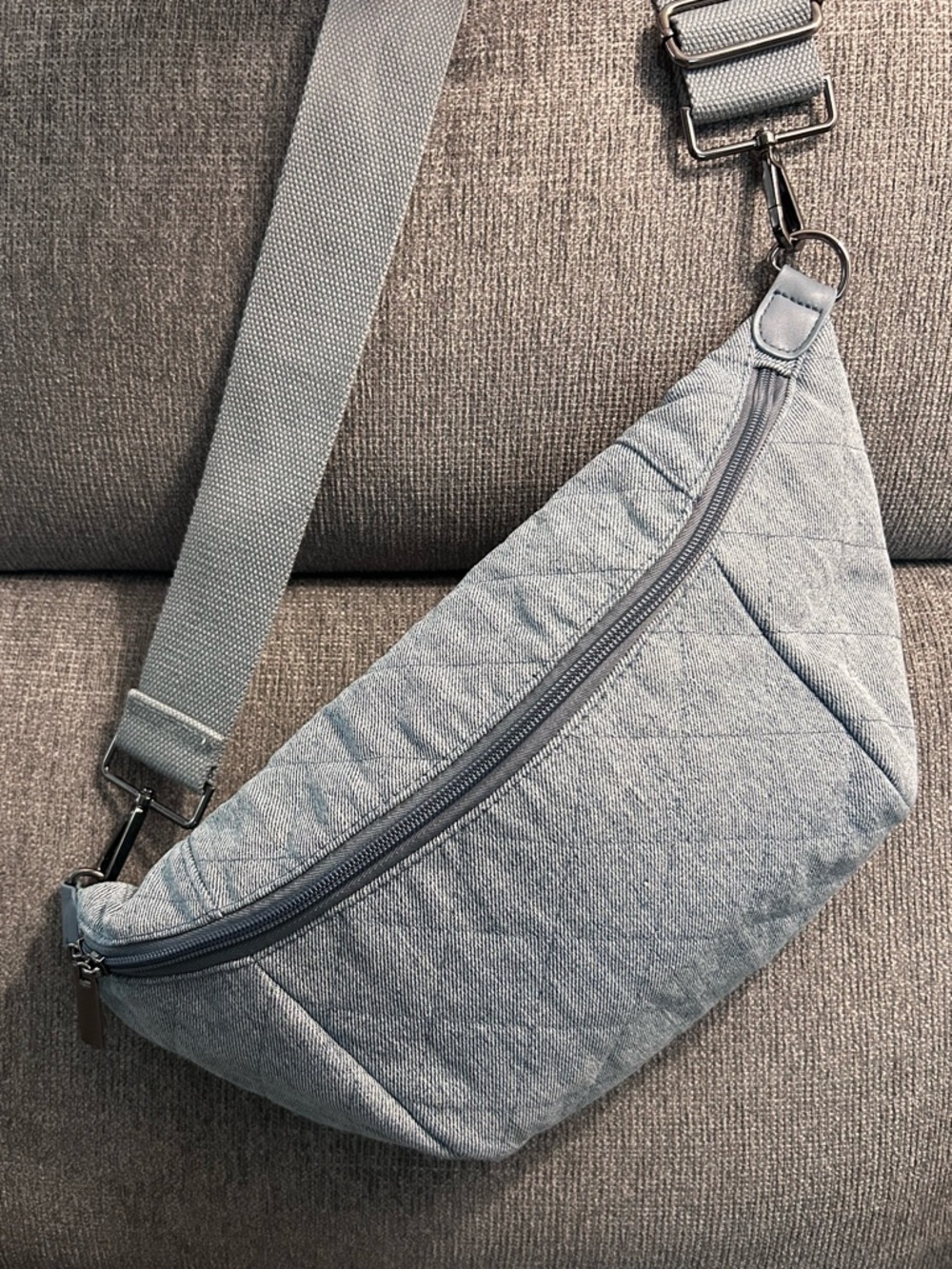 Haute Shore Quilted Quilted Denim
Crossbody Sling Bag